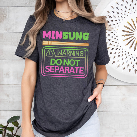 MINSUNG Chopsticks T-Shirt Do Not Separate Minsung Shirt Leeknow Hannie Gift Kpop tshirt SKZ Fan Gift for Stay Kpop Fans Minsung Concert Tee