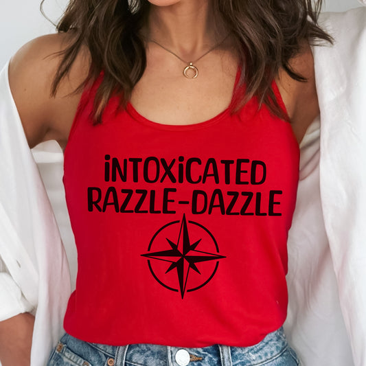 Stay SKZ Racerback Tank Top, Intoxicated Razzle Dazzle Top Line Tank, Stray Kids Fan Made Tank, Kpop Gift for Stay, Concert Outfit, KPop in Public