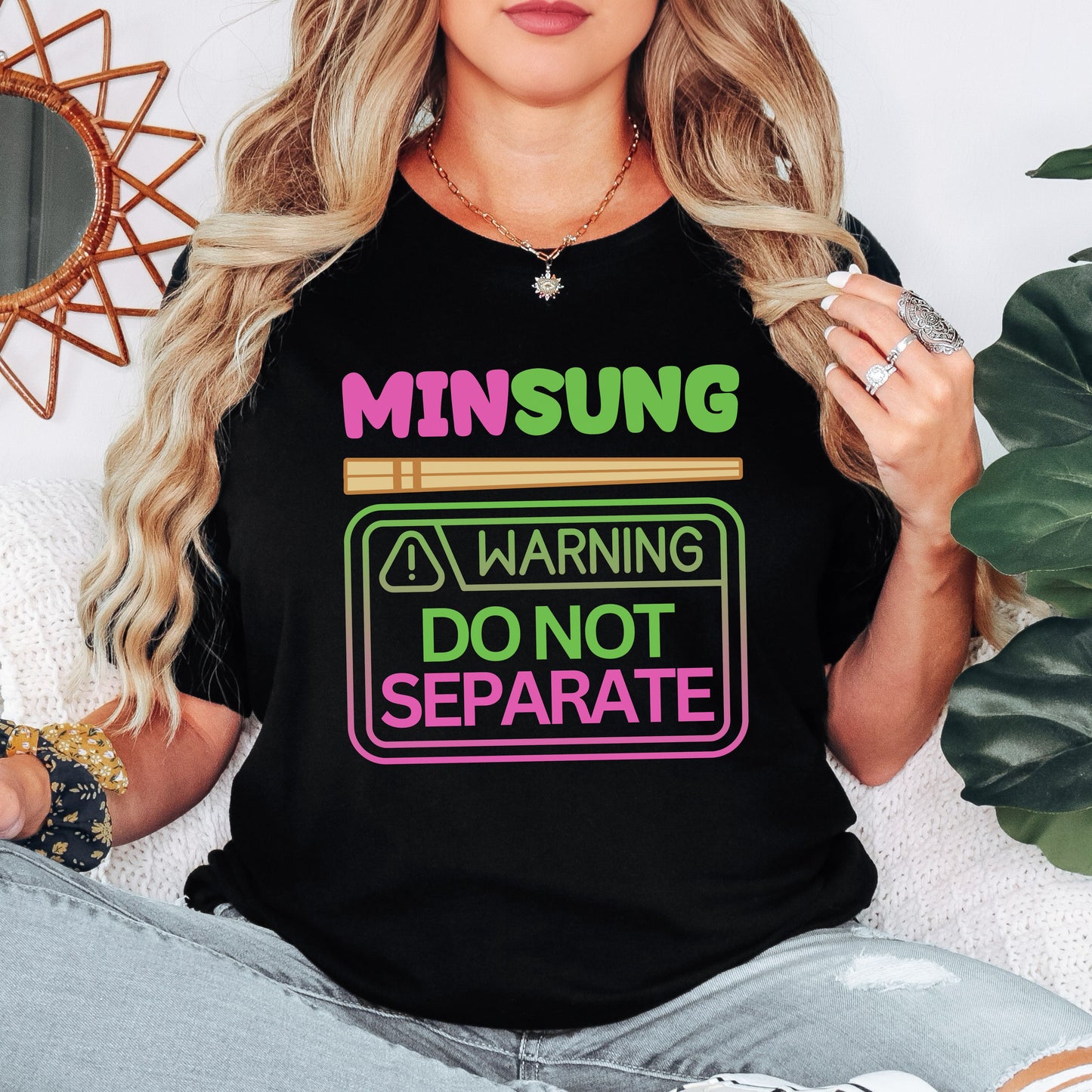 MINSUNG Chopsticks T-Shirt Do Not Separate Minsung Shirt Leeknow Hannie Gift Kpop tshirt SKZ Fan Gift for Stay Kpop Fans Minsung Concert Tee